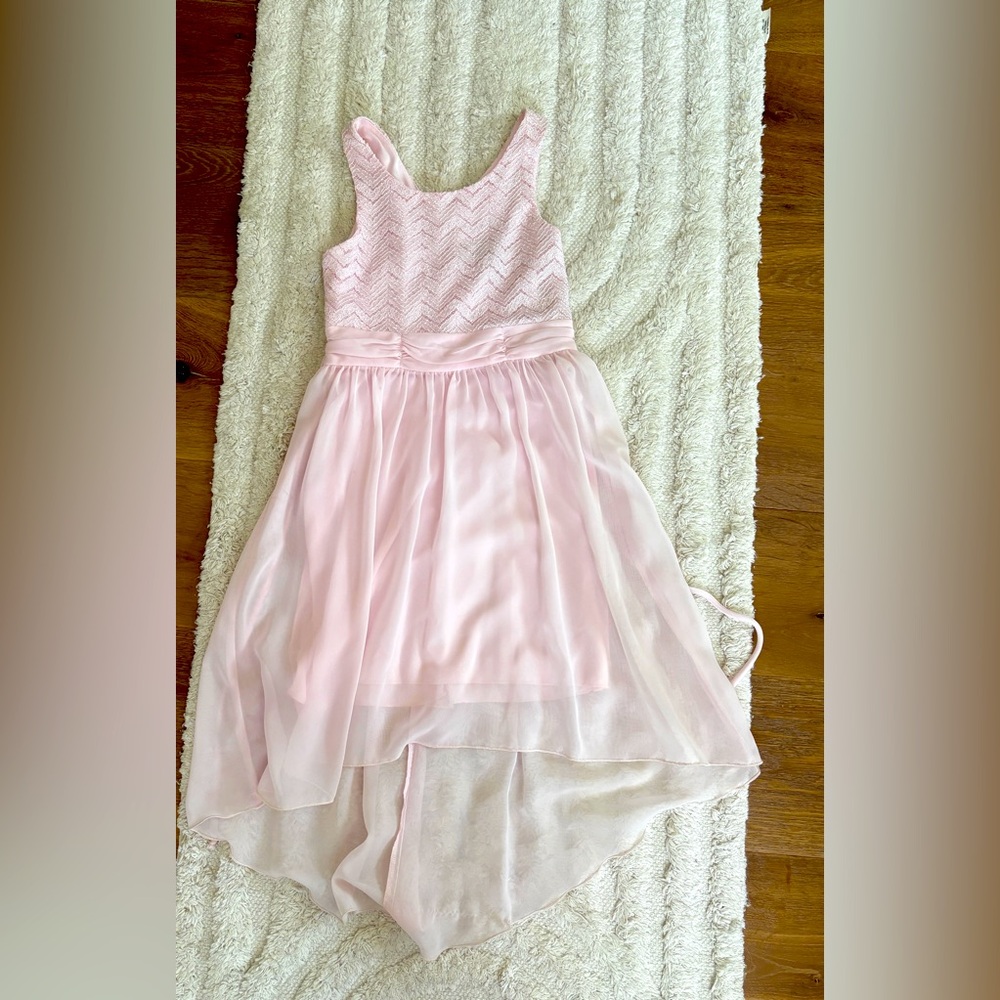Speechless Light Pink High-Low Kids Dress